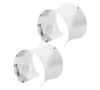 ORFOFE Chunky Cuff Bracelet for Women Geometric Open Wide Metal Bangle Punk Style Statement Fashion Jewelry Smooth Surface Arm Cuffs Sold as 1 Pair for Street Looks