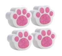 ORFOFE Cleaning Sponges Mirror Cleaning Tool Cat Claw Shaped 4pcs Super Absorbent Polyester Acrylic Foam Bathroom Cleaner Sponge , Cute Non-Scratch for Mirrors and Smooth Surfaces