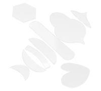 ORFOFE Clear Acrylic Quilting Template Ruler for Sewing Crafts DIY Supply Transparent Pattern Sewing Rulers for Precise Cutting and Machine Quilting Practical Tailor Tool for Embroidery