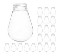 ORFOFE Clear Lampshade Covers 20pcs Plastic E27 Bulb Cage Guards Drop-Shaped for Restaurant Lighting and Bedroom Use