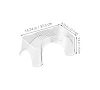 ORFOFE Clear Toilet Step Stool Non-Slip Squat Footrest for Bathroom and Potty Training Pet Material Design for Home and Public Use