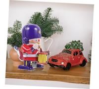 ORFOFE Clockwork Iron Tinplate Robot Wind-up Percussionist Soldier for Boys Spring-activated Mechanical Plaything with Wear-resistant Design