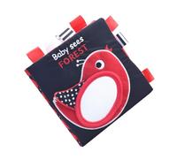 ORFOFE Cloth Book Black White Visual Puzzle for Newborns with Ocean Animal Labels Soft Sensory Educational Book to Stimulate Language Imagination and Reading Skills Tear-resistant