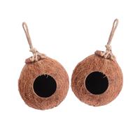 ORFOFE Coconuts Shell Birdcage Sleeping Bird Bed Breeding Bird House Decorative Nest