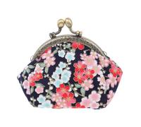 ORFOFE Coin Purse with Secure Closure Cloth Retro Style Black for Women Lightweight and Easy to Carry Small Change Purse and Organising Cards Or Keys for Everyday Use