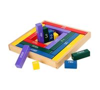 ORFOFE Colorful Montessori Decimal Rods Educational for Early Math Teaching Aids Cognitive Board Puzzle for Preschool Fine Motor Skills Development