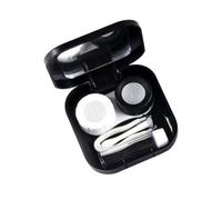 ORFOFE Contact Lens Case Lens Case Box for Women Mini Travel Essentials Black Simple Design for Travel Cosmetic Containers