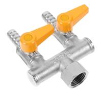 ORFOFE Copper 3-Way Hose Splitter with Valve for Garden Hose Connector, Corrosion Resistant and Low Magnetic Permeability, Suitable for Irrigation System and Pipeline System