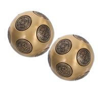 ORFOFE Copper Brass Hand Exercise Ball Dodecagonal Rotatable Fitness Strengthener for Stress Relief and Grip Strengthening Independent Rotating Faces for Hand Therapy and Sensory