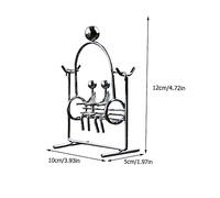 ORFOFE Creative Iron Ornament Couple Swing Balance Desktop Art Craft with Stable Base Physics Pendulum for Office Science Decoration and Stress Relief