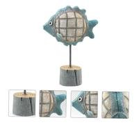 ORFOFE Creative Resin Flat Head Fish Ornament Indoor Adornment Tabletop Fish Decoration for Modern Home and Office Decor Unique Artistic Resin Sculpture Art Lovers