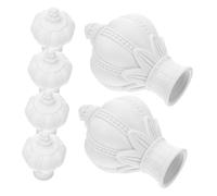 ORFOFE Curtain Rod End Caps 6pcs Plastic Finials for 30-32mm Rods