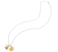 ORFOFE Cute Bee Honeycomb Charm Necklace for Women Alloy Pendant Jewelry Fade-resistant Design for Parties Bars Clubs and Daily Wear Stylish Gift for Family and Friends