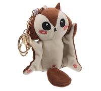 ORFOFE Cute Plush Flying Squirrel Keychain Pendant Bag Charm Soft Stuffed Animal for Backpack Handbag Accessory in Dark Brown, Cartoon Stuffed Animal Charm and Collectors