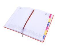 ORFOFE Daily Planner Small Portable Organizer Book with Weekly and Monthly Schedule Stylish Orange Aesthetic Notebook for Smooth Writing and Versatile Use