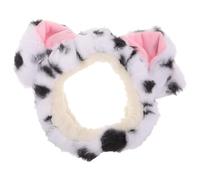 ORFOFE Dalmatian Headband Elastic Design for Makeup Skincare Shower Spa Accessory Features Dog Ears for Face Washing and Daily Wear