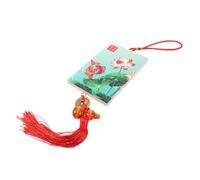 ORFOFE Decoration Traditional Chinese Style Lotus Pattern Wooden Pendant Safe Sturdy Home Decor Accessory