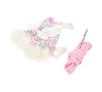 ORFOFE Decorative Bunny Harness Small Pet Garment Kit Outdoor Rabbit Leash Pink Cotton Sleeveless Soft Comfortable for Dwarf and Lop Eared Rabbits