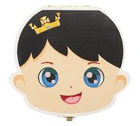 ORFOFE Decorative Wooden Baby Teeth Keepsake Box with Alloy Details Each Tooth Has Its Own Room is Safe for Baby's Fingers for Newborns and Boys and Girls