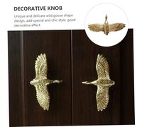 ORFOFE Delicate Copper Cabinet Handle Wild Goose Shape Decorative Door Knob for Kitchen Dresser Furniture Easy Install Finish Nordic Style