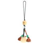 ORFOFE Delicate Phone Charm Strap with Comfortable Hand Feel, Wooden and Cloth Material, Elegant Appearance for Clothing Decoration or Bag Hanging Decor, Cell Phone Accessory