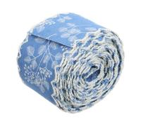 ORFOFE Denim Ribbon Tape with Lace Edge Wide for DIY Hair Accessories Bow Clips Fashion Projects Sewing Crafts and Decorative Apparel Embellishment