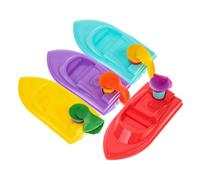 ORFOFE DIY Balloon-powered Recoil Boat for Educational Science with Easy Assembly Lightweight Plastic Water for Outdoor Learning and Experimentation Random Color