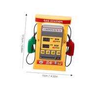 ORFOFE DIY Gas Station Model Kit for Reusable with Dual Digital Display Self-service Nozzle Creative Counting Function Safe Rounded Edges for Pretend Play