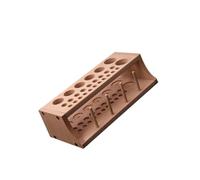 ORFOFE DIY Leather Tool Rack and Wooden Storage Box Printed Wax Line Holder Solid Wood Craft Tool Stand Organizer for Sewing and Leatherworking Studio