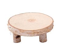 ORFOFE DIY Wood Slice Table Photo Prop Unfinished Solid Wood Ornament for Rustic Wedding and Candle Display Random Style