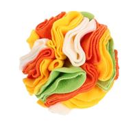 ORFOFE Dog Slow Feeding Sniffing Ball Interactive Treat Dispenser for Pets Reduces Boredom Enhances Sense of Smell Durable and Easy to Clean Orange Green Yellow White