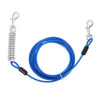 ORFOFE Dog Tie Out Cable with Spring Tensioner and Swivel Hook Shock Absorbing Pet Tether for Training Outdoor Camping Garden Use