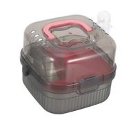 ORFOFE Double-layer Small Pet Travel Carrier Cage for Hamsters Guinea Pigs and Ferrets Breathable Abs Material Pet Transport Case with Ventilation for Healthy Airflow and Easy Cleaning