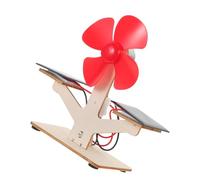ORFOFE Educational Solar Fan Kit for DIY Wooden Assembly Model Physics Science to Enhance Hands Skills and Imagination Solar Photovoltaic Experiment for Stem Learning