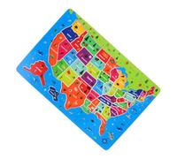 ORFOFE Educational Usa Map Puzzle for Ages Interactive Wooden Floor Jigsaw Enhances Spatial Skills and Geographic Knowledge English Version Learning Activity for Boys