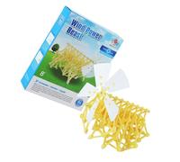 ORFOFE Educational Wind Powered Mechanical Assembling for Yellow Stem Puzzle Plaything to Learn Physics and Build Hand Eye Coordination Creative DIY Challenge Shapes