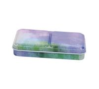 ORFOFE Empty Watercolor Tin 12 Compartments Color Box Iron Material Easy to Carry Keeps Acrylic Or Watercolors from Drying DIY Art Paint Palette Tray for Friends and Families Learning