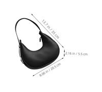 ORFOFE Fashionable Casual Shoulder Bag for Women Lightweight Under the Arm Purse Crescent Design Single Shoulder Purse for Daily Life Travel Parties Black