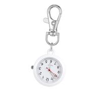 ORFOFE Fashionable Stainless Steel Nurses Fob Pocket Watch with Time Display and Easy Installation, White Glass Decorative Hanging Watch for People Working in Busy Occasions