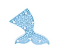 ORFOFE Fish Tail Shape Lamp Led Light Bedside Lamp Decoration for Little Mermaid Party Supplies