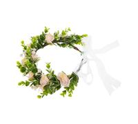 ORFOFE Floral Pet Collar for Dogs and Cats Lightweight Breathable Wedding Flower Wreath with Soft Ribbon for Puppy Photo Props and Grooming Accessories