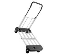 ORFOFE Folding Trolley Cart Small Shopping Trolley Lightweight Strong Bearing Capacity with Telescopic Handle Portable Folding Trailer for Different Places and Shopping