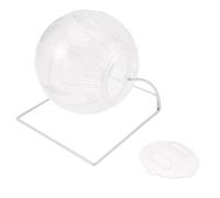 ORFOFE Four in One Multifunctional Hamster Exercise Ball with Transparent Stand Mini Running Ball for Small Pets Encourages Safe Active Play and Relieves Boredom