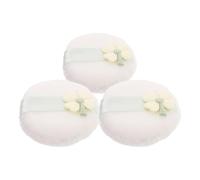 ORFOFE Four Leaf Shamrock with Soft Plush Material Powder Puff Set 3pcs High Powder Grasp, Washable Cloth Pads for Face and Body for-the-go Touchups and Settings