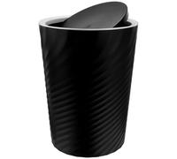 ORFOFE Garbage Can With Lid 12L Large Capacity Trash Bin Holder Swing Lid Design for Bathroom Living Room Black