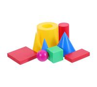 ORFOFE Geometry Set Geometric Shape Model Set Plastic Rectangular Prism Cube Cylinder Cone Sphere for Learning, School,