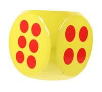 ORFOFE Giant Foam Dice Lightweight Jumbo Sponge Cube for Party Games Classroom Math Skills Role Playing Yellow