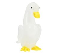ORFOFE Glass Goose Figurine Ornament White Mini Desktop Decoration Modern Home and Office Tabletop Animal Adornment