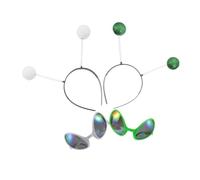 ORFOFE Glitter Martian Antenna Headband and Funny Eyewear Set for Space-themed Party Favors Lightweight Halloween Costume Accessory for Themed Events and Cosplay