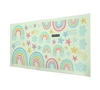 ORFOFE Glow Dark Wall Stickers Pastel Rainbow Cloud Decor Luminous Stars DIY Bedroom Decals Easy to Apply and Remove